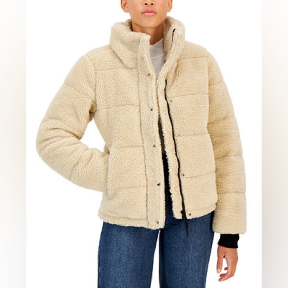 S13 Lilly Faux Fur Puffer Jacket Sand cream size XXL